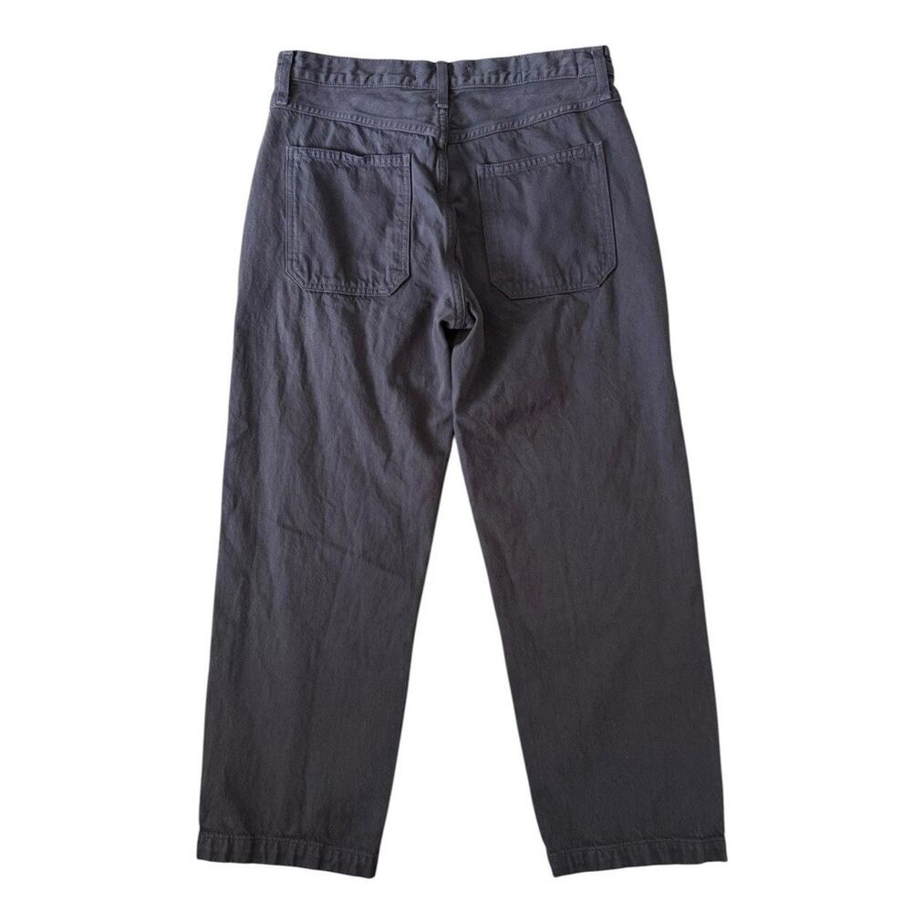 AMO Billie Field Pant Wide Straight Leg Utilitarian Organic Cotton Gray Size 27 - Picture 5 of 8